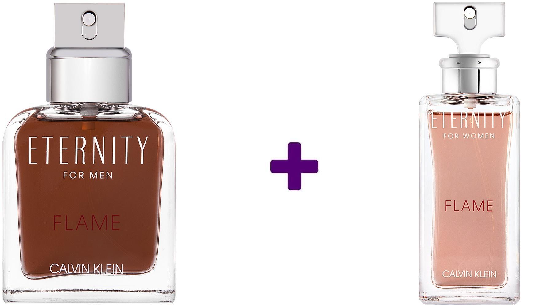 Ароматна двойка Calvin Klein Eternity Flame за него и нея без опаковка Ароматна двойка Calvin Klein Eternity Flame за него и нея без опаковка