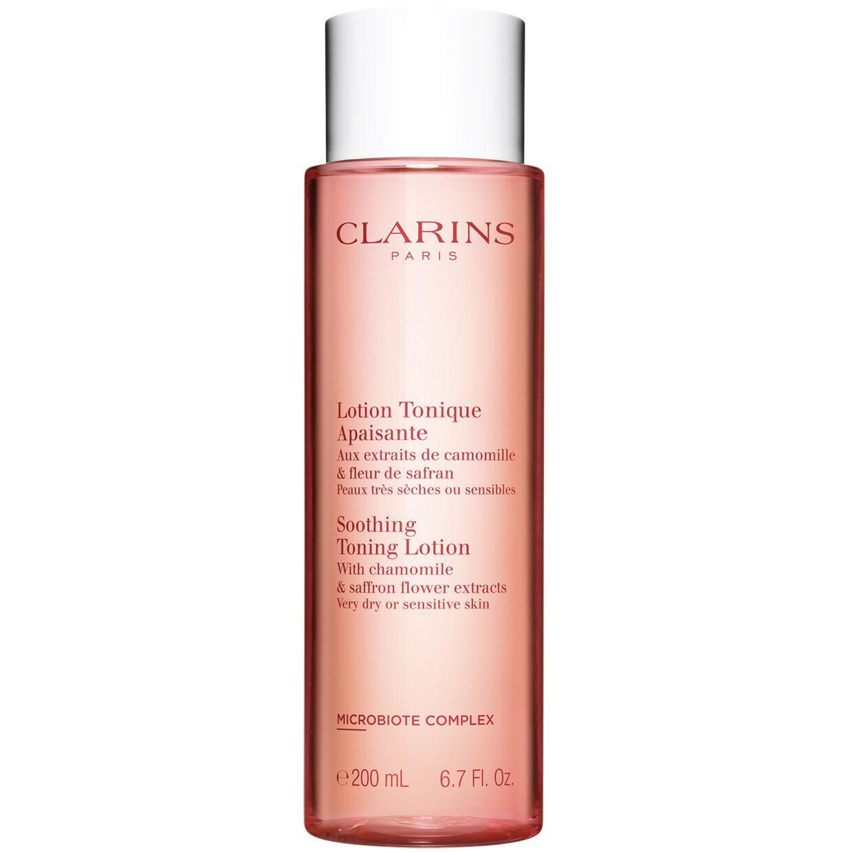 Clarins Soothing Toning Lotion With Chamomile & Saffron Flower Extracts Почистващ и успокояващ тоник за суха и чувствителна кожа