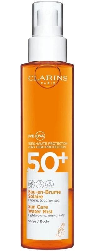 Clarins Sun Care Water Mist SPF 50 Слънцезащитен спрей за тяло без опаковка