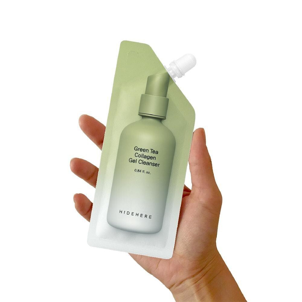 HIDEHERE Green Tea Collagen Gel Cleanser Почистващ гел за лице със зелен чай и колаген