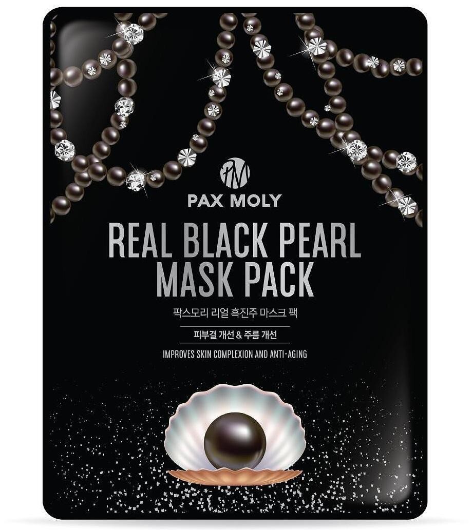 PaxMoly Real Black Pearl Mask Pack Хидрогел маска за лице с черни перли и злато