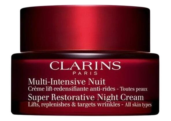 Clarins Multi-Intensive Super Restorative Night Cream All Skin Types Нощен възстановяващ крем против бръчки с лифтинг ефект за всеки тип кожа без опаковка