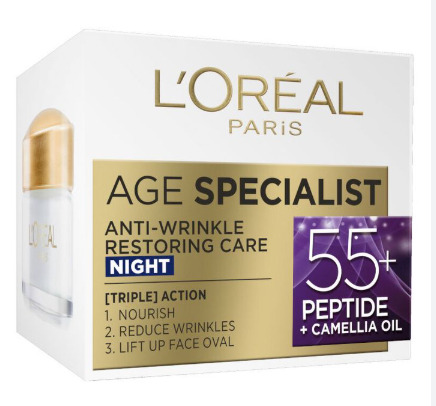 L'oreal Paris Age Specialist 55+ Нощен крем за лице