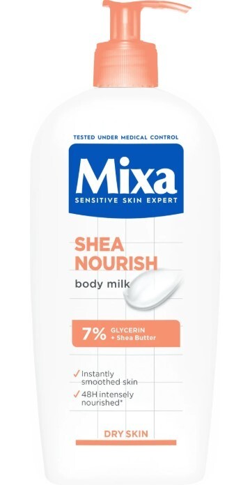 Mixa Shea Nourish интензивно подхранващо мляко за тяло за суха и много суха кожа