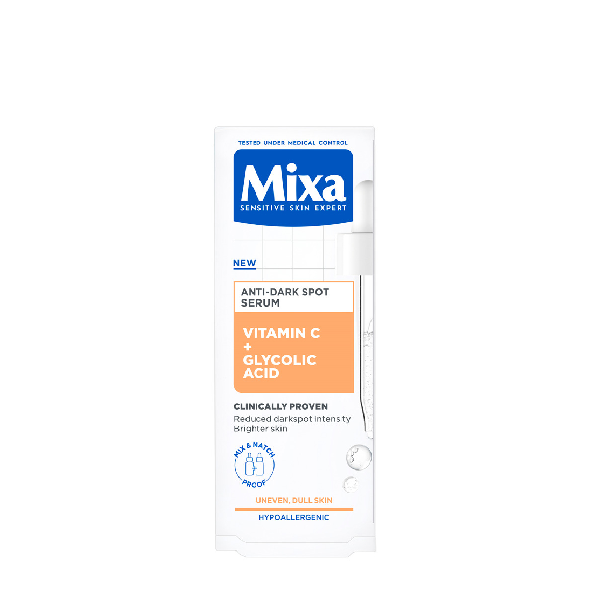 Mixa Anti-Dark Spot серум против тъмни петна за кожа с неравен тен и без блясък