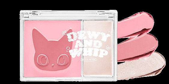 Black Rouge Dewy Whip Cheek And Beam 2 в 1 компактен руж и хайлайтър