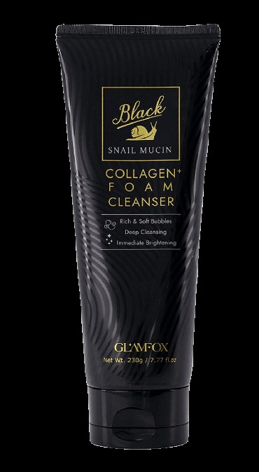 Glamfox Black Snail Mucin and Collagen Cleanser Почистваща пяна за лице