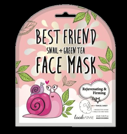lookATME Best Friend Snail + Green Tea Face Mask Маска за лице