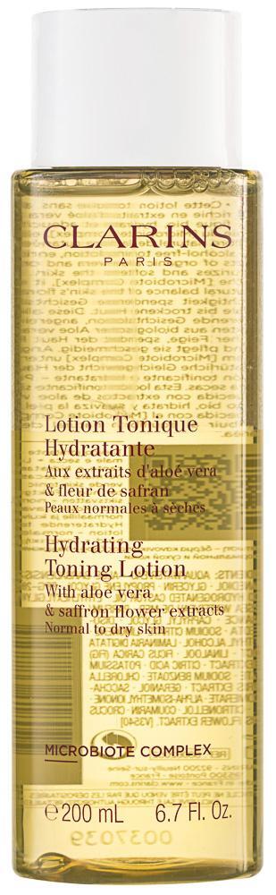 Clarins Hydrating Toning Lotion Хидратиращ тоник за лице с алое вера и екстракт от шафранoв цвят