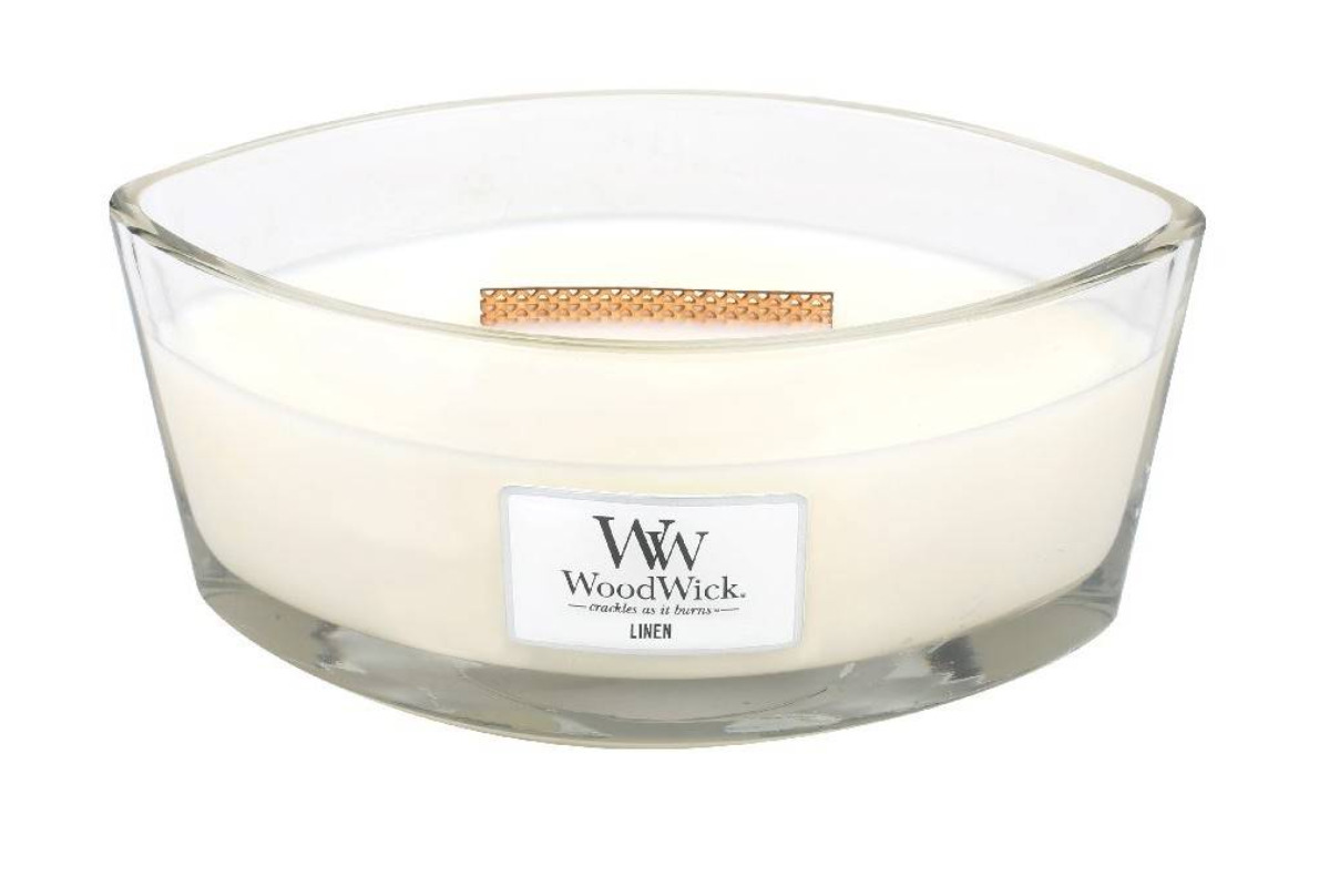 WoodWick Linen Ароматна свещ