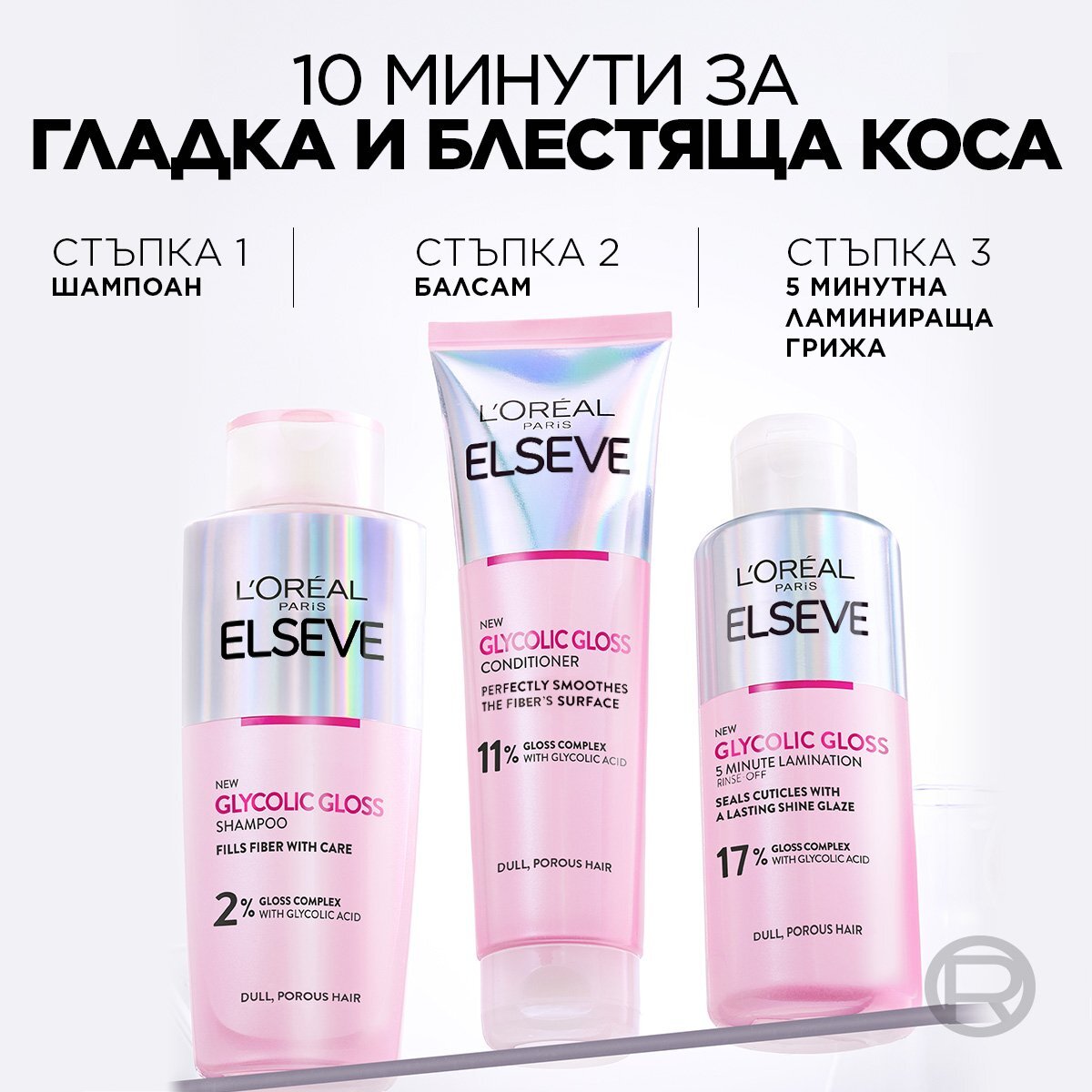 L'Oreal Paris Elseve Glycolic Gloss Ламинираща грижа за коса