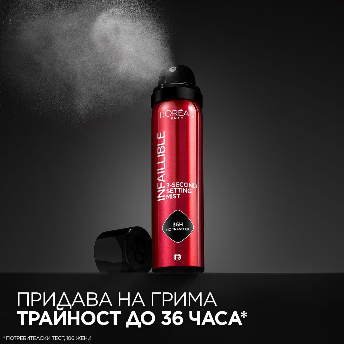 L’Orеal Paris Infallible 3-Second Setting Mist Спрей за фиксиране на грима