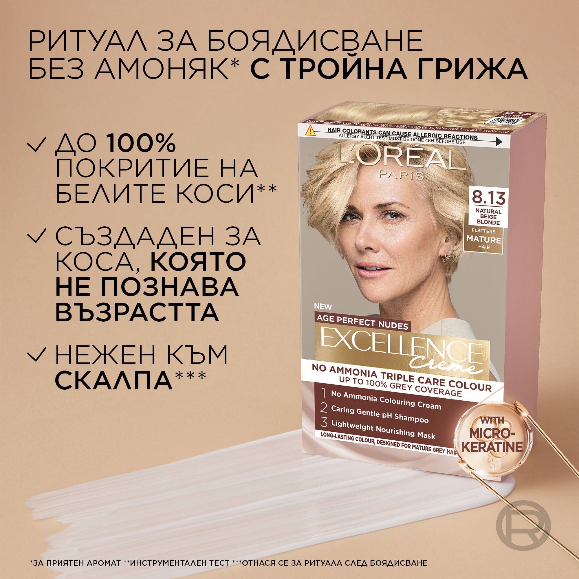 L'Oreal Paris Excellence Age Perfect Nudes Боя за коса без амоняк