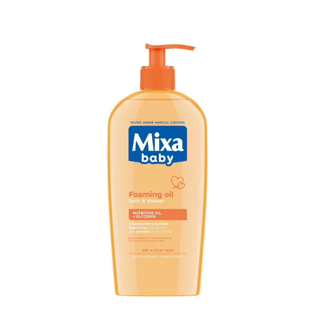 Mixa Baby Foaming Oil Bath & Shower Бебешко измивно олио за вана и душ