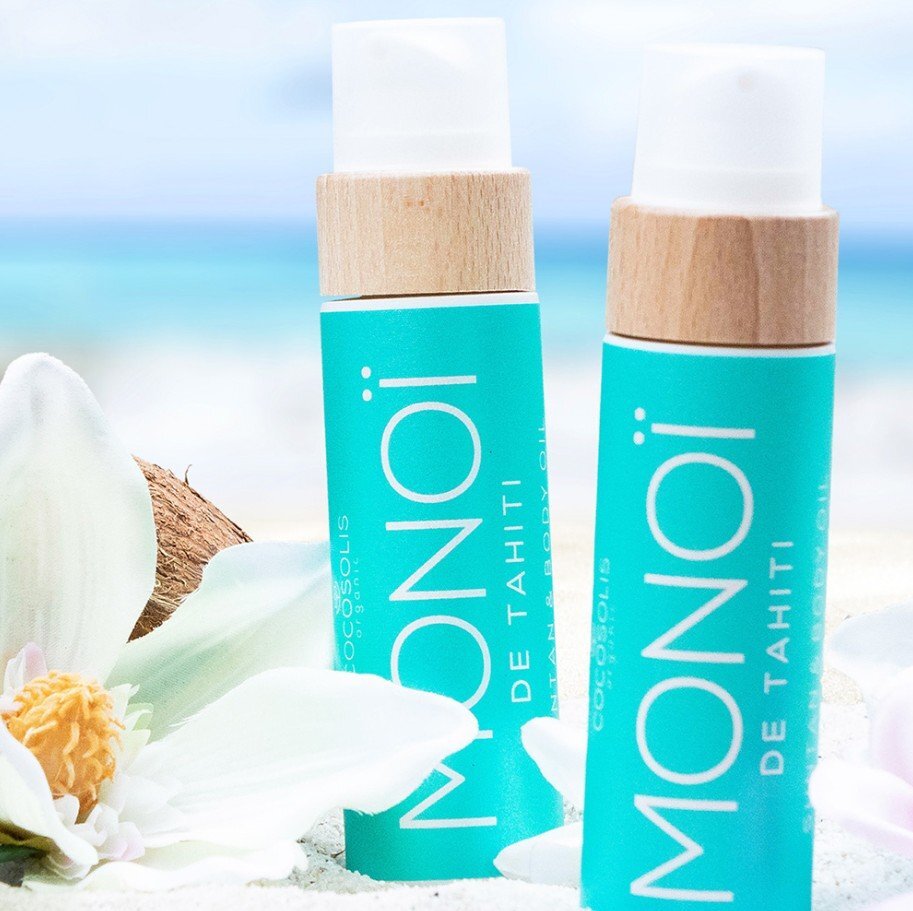Cocosolis Monoi Suntan & Body Oil Био масло за бърз, наситен тен, хидратирана и сияйна кожа с моной от остров Таити