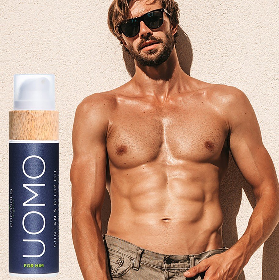 Cocosolis Uomo Suntan & Body Oil Био масло за бърз, наситен тен, хидратирана и подхранена кожа