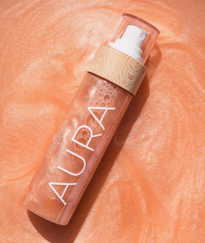 Cocosolis Aura Peptide Shimmer Spray Спрей за тяло с шимър ефект с пептиди