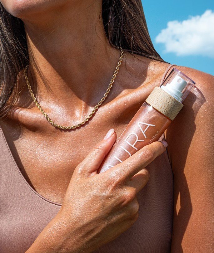 Cocosolis Aura Peptide Shimmer Spray Спрей за тяло с шимър ефект с пептиди