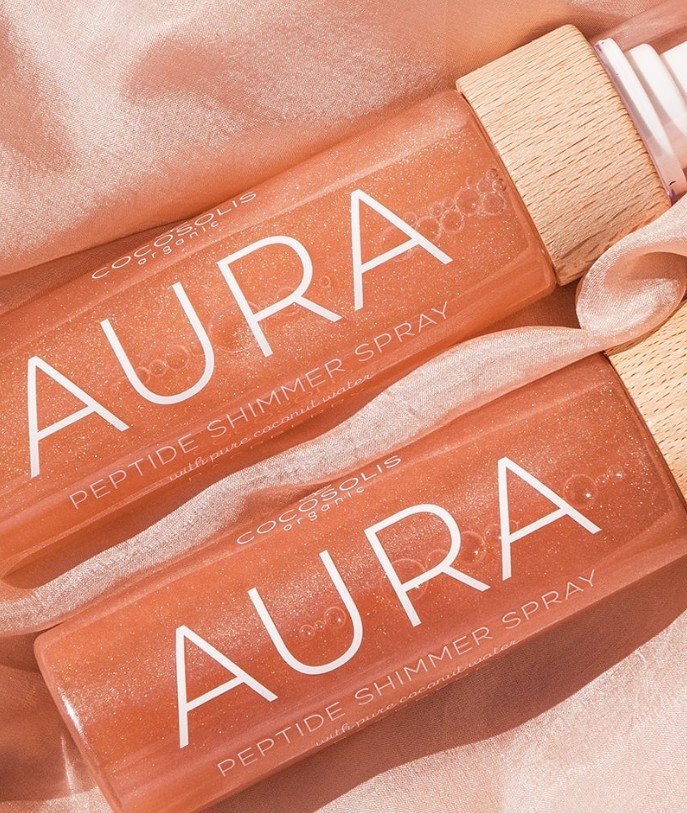 Cocosolis Aura Peptide Shimmer Spray Спрей за тяло с шимър ефект с пептиди
