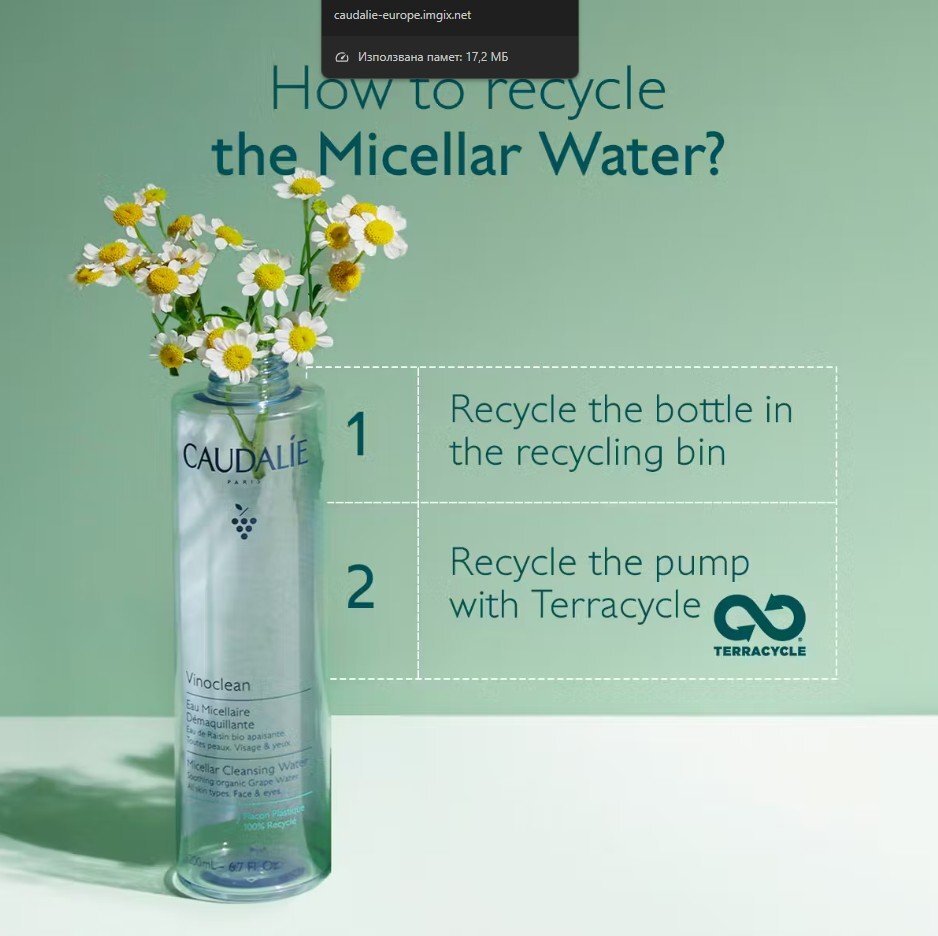 Caudalie Vinoclean Мицеларна вода