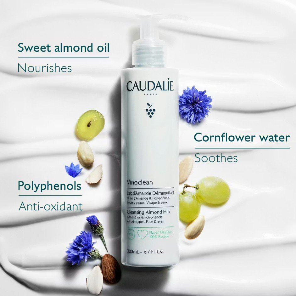 Caudalie Vinoclean Почистващо бадемово мляко дегримьор