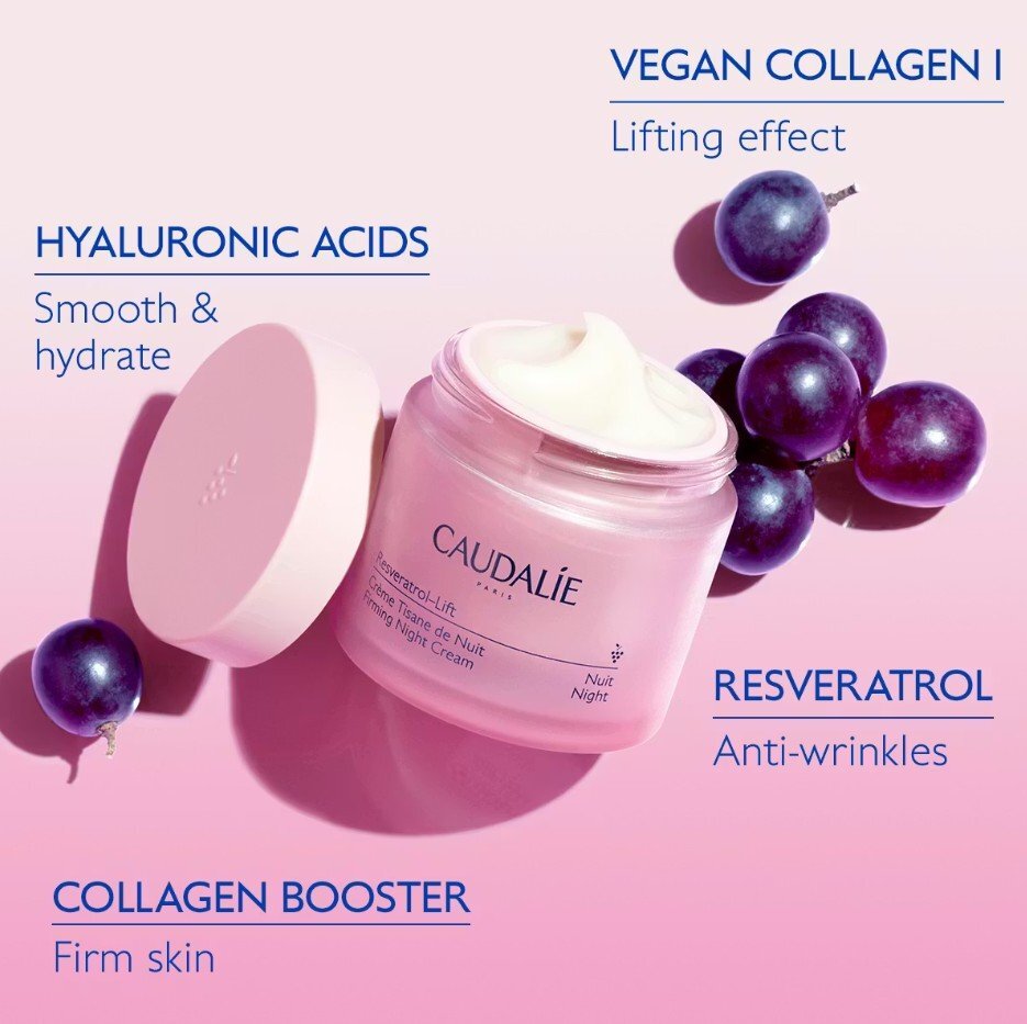 Caudalie Resveratrol-Lift Стягащ нощен крем за лице