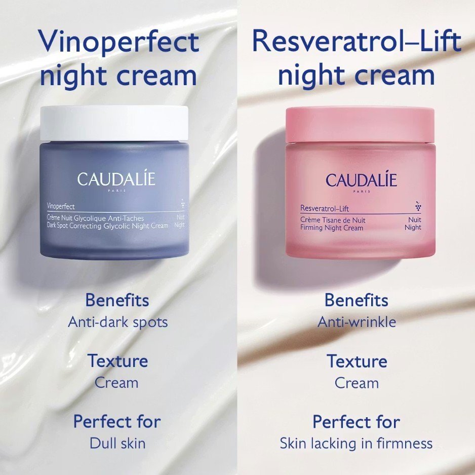 Caudalie Vinoperfect Нощен крем за лице против тъмни петна