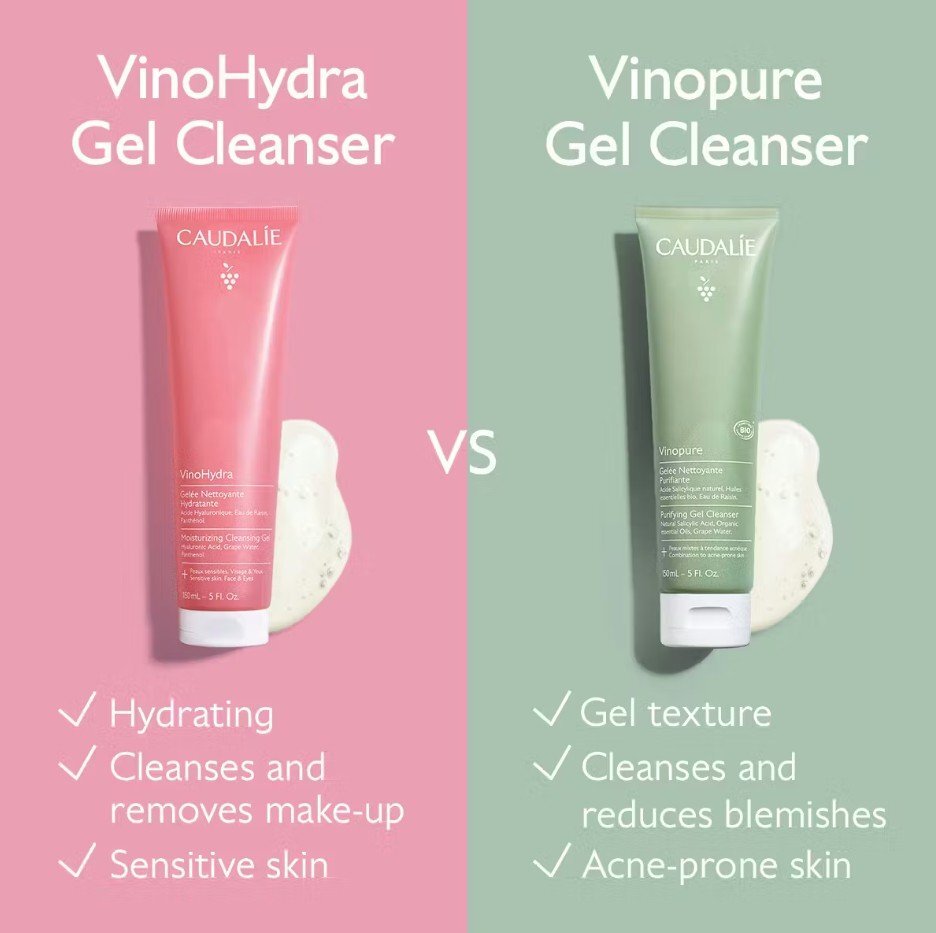 Caudalie VinoHydra Хидратиращ почистващ гел за лице