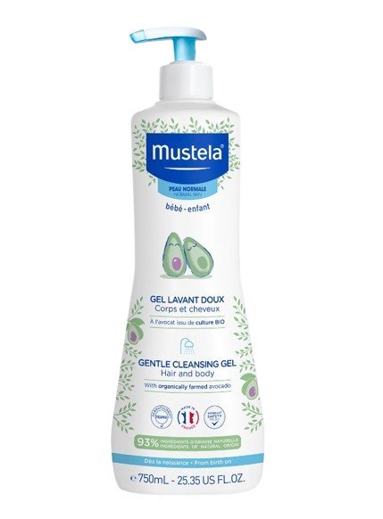 Mustela Нежен измиващ гел за коса и тяло
