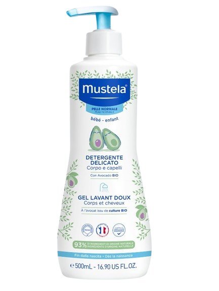 Mustela Нежен измиващ гел за коса и тяло