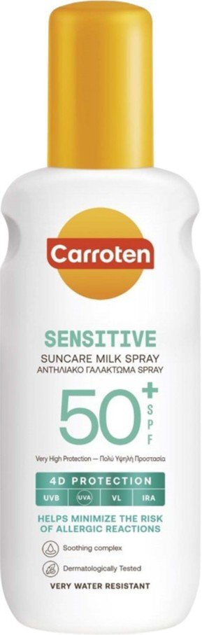 Carroten Sensitive Слънцезащитно мляко спрей SPF50+