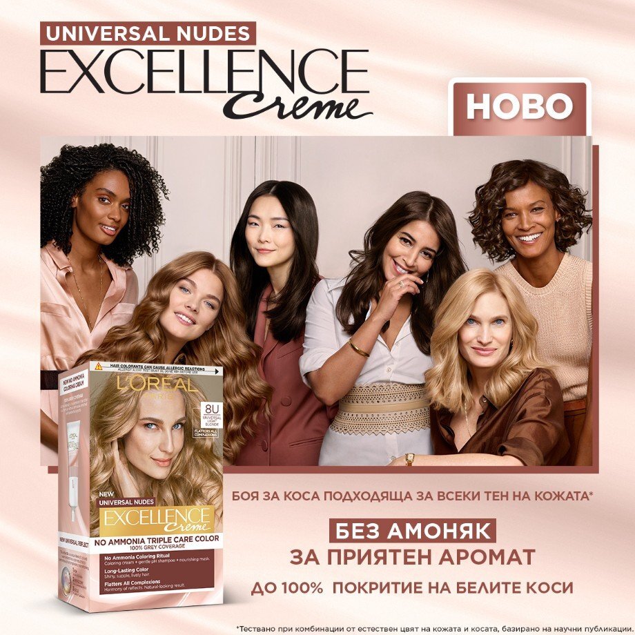 L'Oreal Paris Excellence Universal Nudes Боя за коса