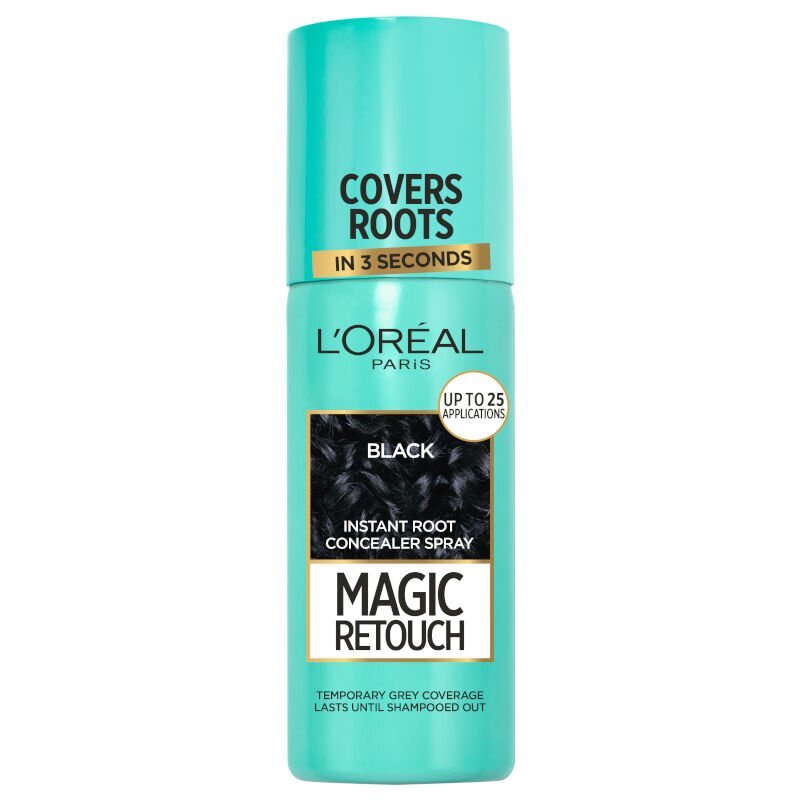 L\'Oréal  MAGIC RETOUCH Спрей за прикриване на бели корени 1 BLACK