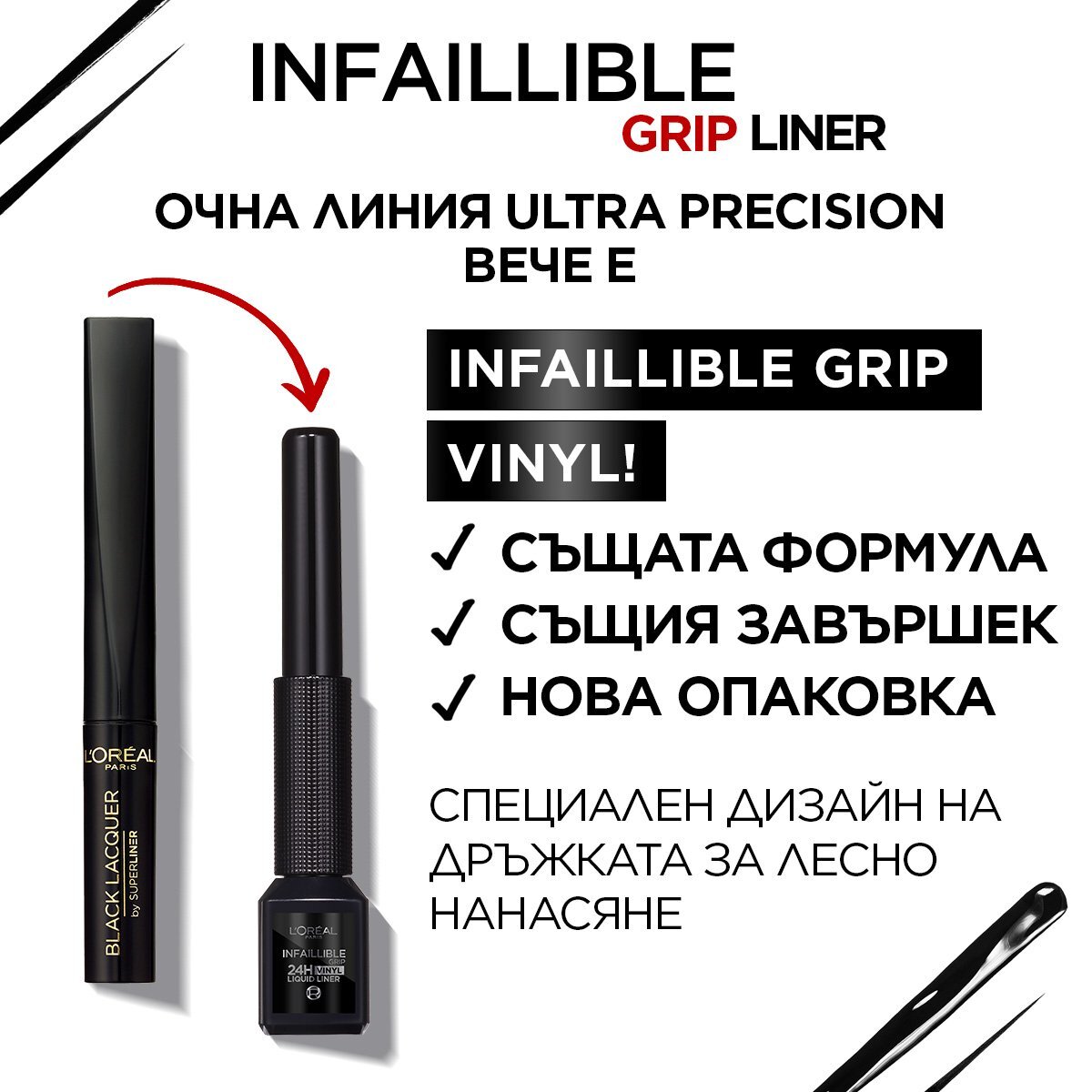 L’Oreal Infallible Vinyl Очна линия с наситен блясък