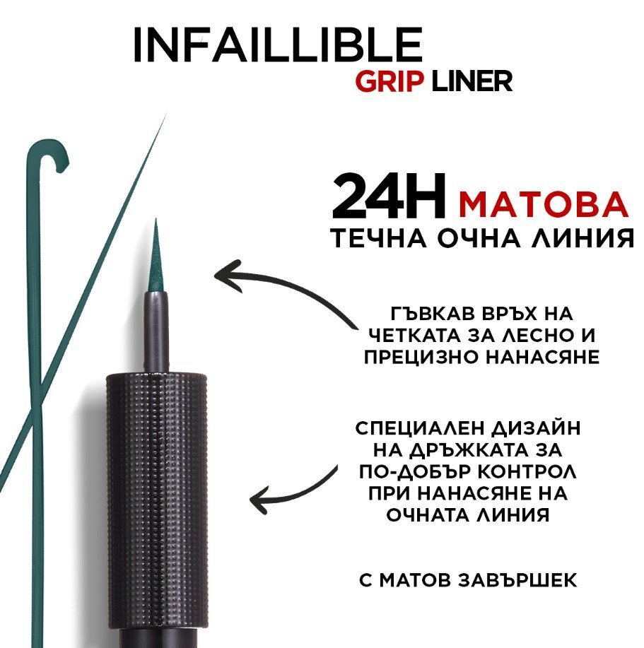L’Oreal Infallible Vinyl Очна линия с наситен блясък