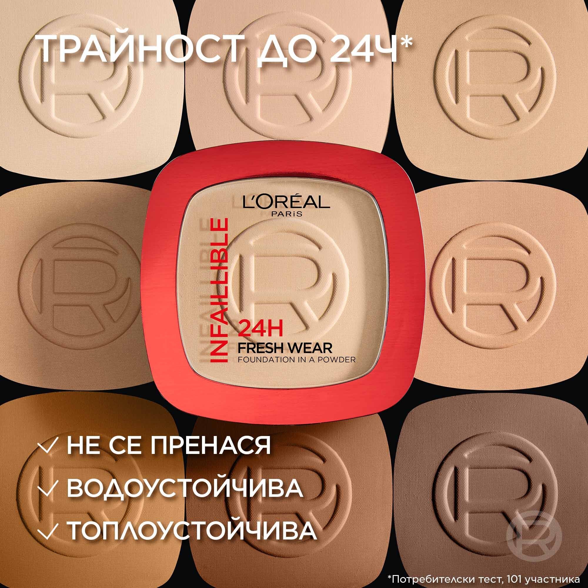 L’Oréal Infallible Дълготрайна компактна пудра с матов ефект