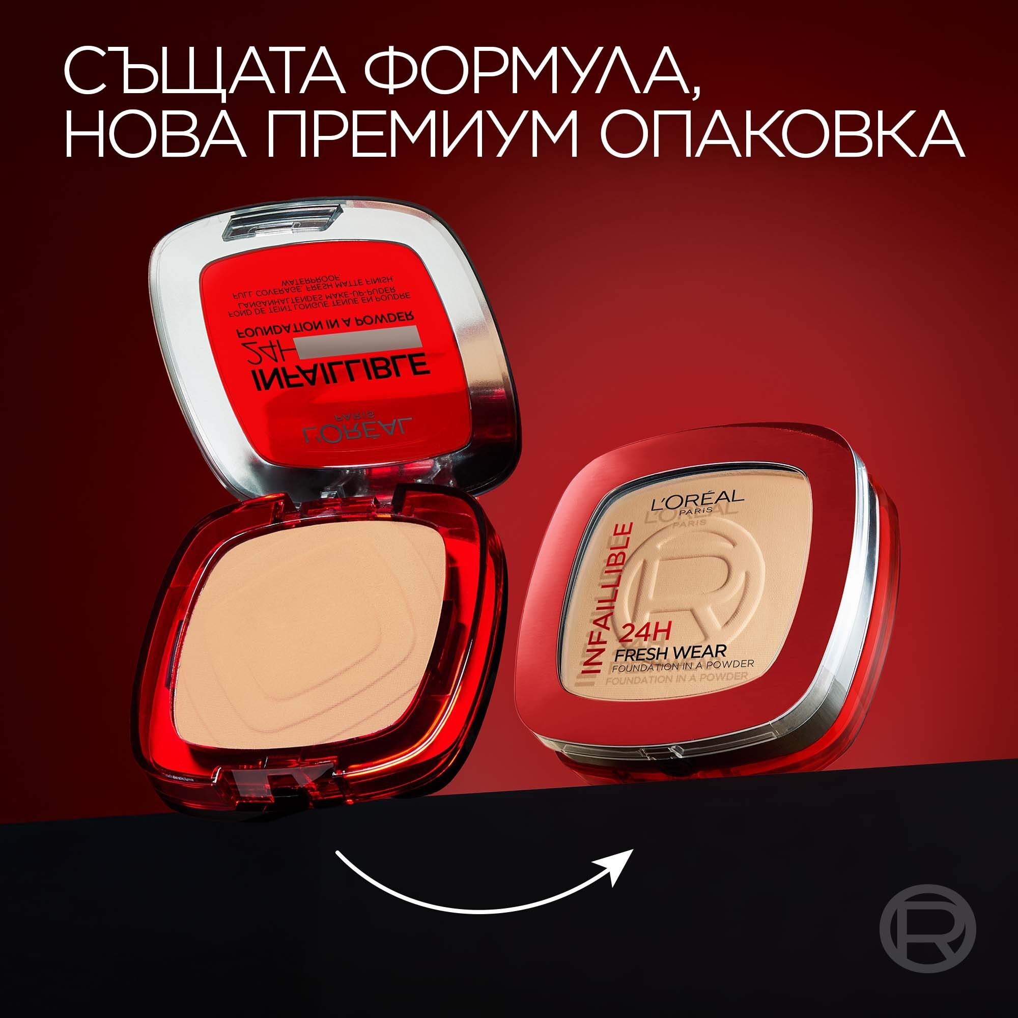 L’Oréal Infallible Дълготрайна компактна пудра с матов ефект