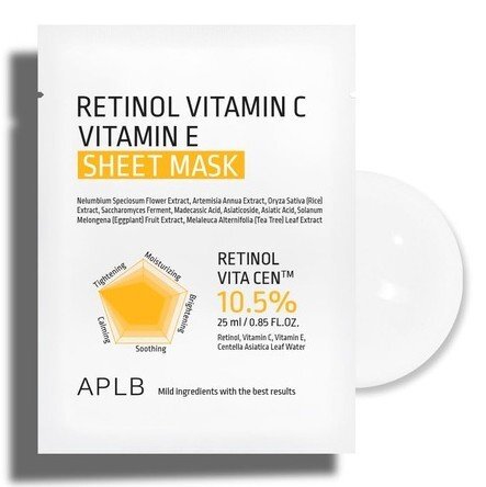 APLB Retinol Vitamin C Vitamin E Sheet Mask Лист маска за лице