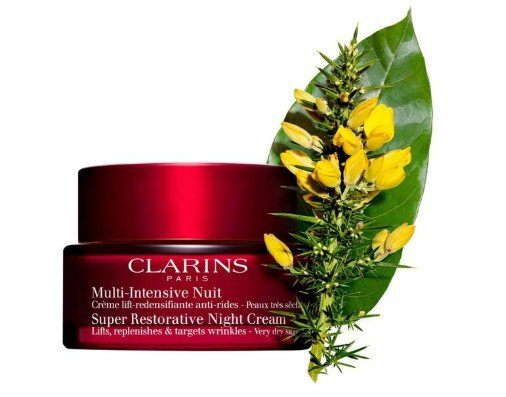 Clarins Super Restorative Night Cream Нощен възстановяващ крем против бръчки с лифтинг ефект за суха кожа