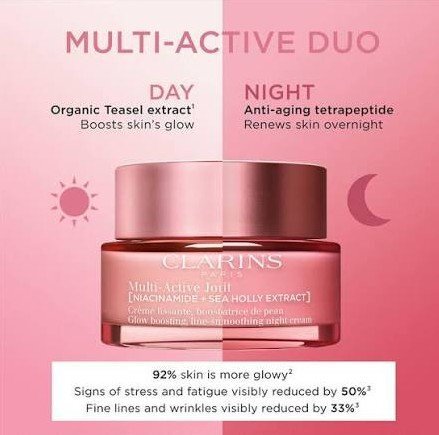 Clarins Multi-Active Nuit Нощен възстановяващ крем за фини сухи линии за нормална към суха кожа