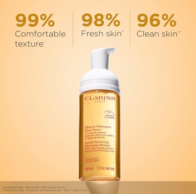 Clarins Gentle Renewing Cleansing Mousse Почистваща нежна пяна за всеки тип кожа