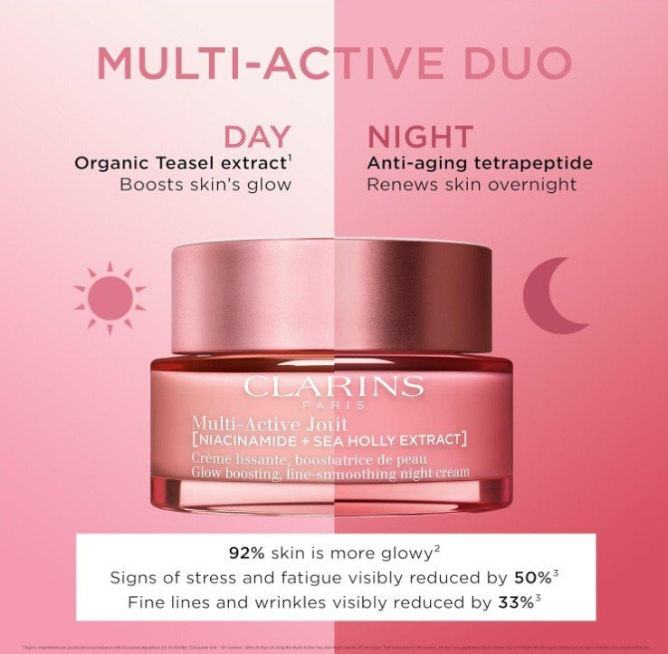 Clarins Multi-Active Nuit Нощен възстановяващ крем за фини сухи линии за всеки тип кожа