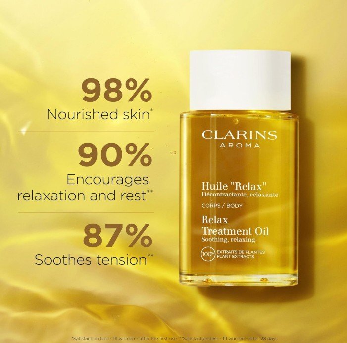 Clarins Huile Relax Treatment Oil Успокояващо масажно масло за тяло без опаковка