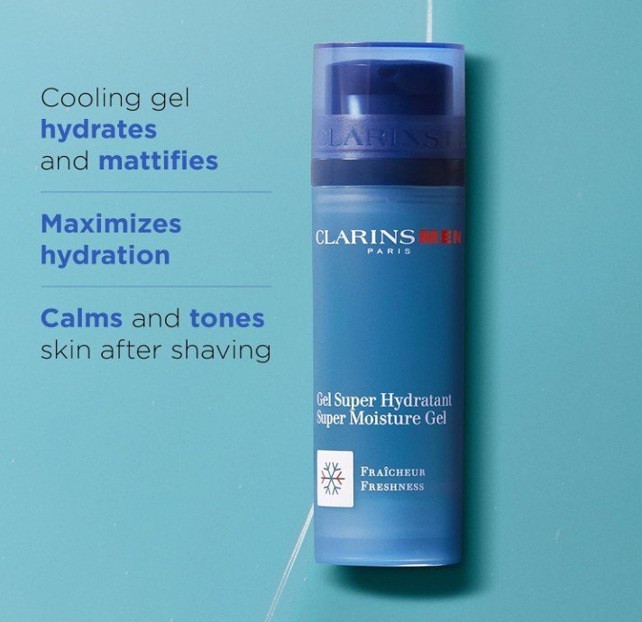 Clarins Men Super Moisture Gel Мултикоригиращ и хидратиращ гел за мъже без опаковка