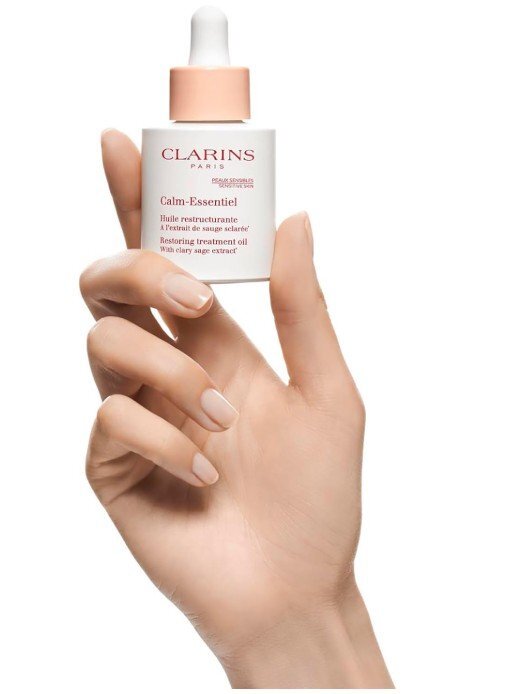 Clarins Calm Essentiel Restoring Treatment Oil Подхранващо олио за лице с успокояващ ефект