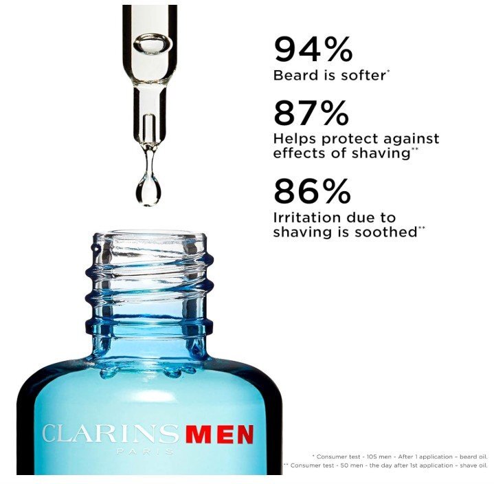 Clarins Men Shave and Beard Oil Масло за бръснене и грижа за брада без опаковка