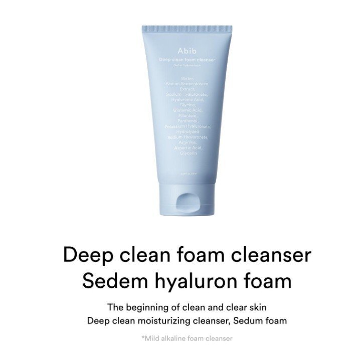 ABIB Sedum Hyaluron Deep Clean Foam Cleanser Дълбокопочистваща пяна за лице