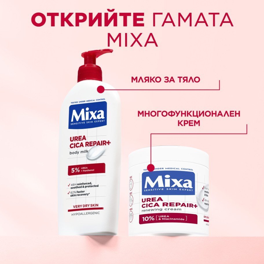 Mixa Urea Cica Repair регенериращо мляко за тяло за много суха кожа