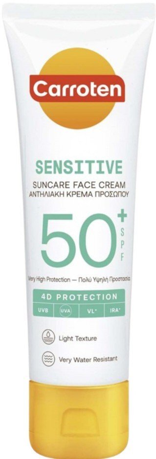 Carroten Sensitive Слънцезащитен крем за лице за чувствителна кожа SPF50+