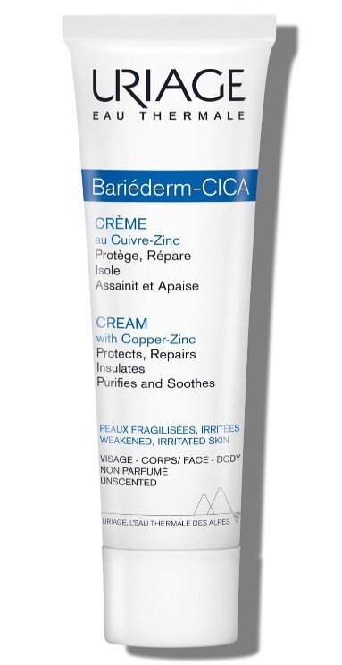 Uriage Bariederm Cica Repairing Cream With D-Panthenol And Copper-Zinc Възстановяващ крем за лице